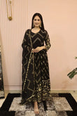 Fox Georgette With Embroidery Work With Full Sleeve Gown Bottom Dupatta image 1