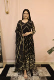 Fox Georgette With Embroidery Work With Full Sleeve Gown Bottom Dupatta image 1