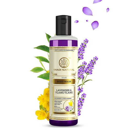 Khadi Natural Lavender & Ylang Ylang Herbal Body Wash-210ml image 1