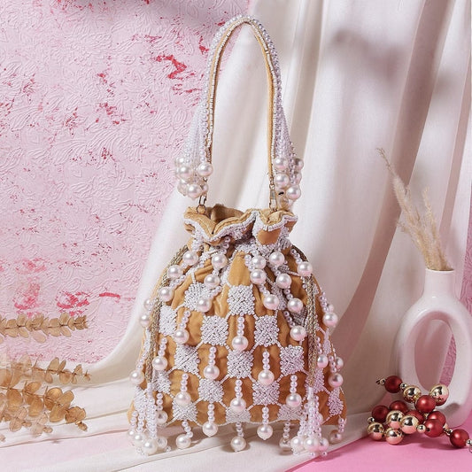 Potli Bag Ethnic Potli |Embroidery Velvet Potli image 1