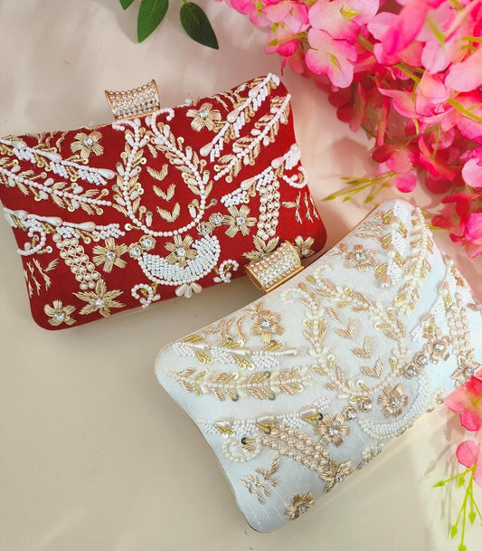 Bridal Embroidery Clutch image 1