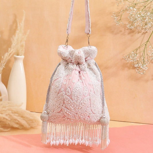 Designer pearl embroidered Potli bags image 1