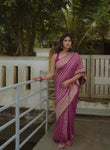 Banarsi Soft Silk Saree With Blouse image 1