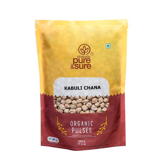 Pure & Sure Kabuli Chana Traditional Organic Pulses - 500 gm image 1