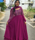 Faux Blooming Full Stitched Latest Designer Function Ethnic Wear Long Anarkali Gown Dress,Indian Party Exclusive Classic Long Kurti 13-SR50 image 1