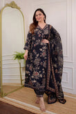 Cotton Print With Neck Work Top Bottom Dupatta image 1