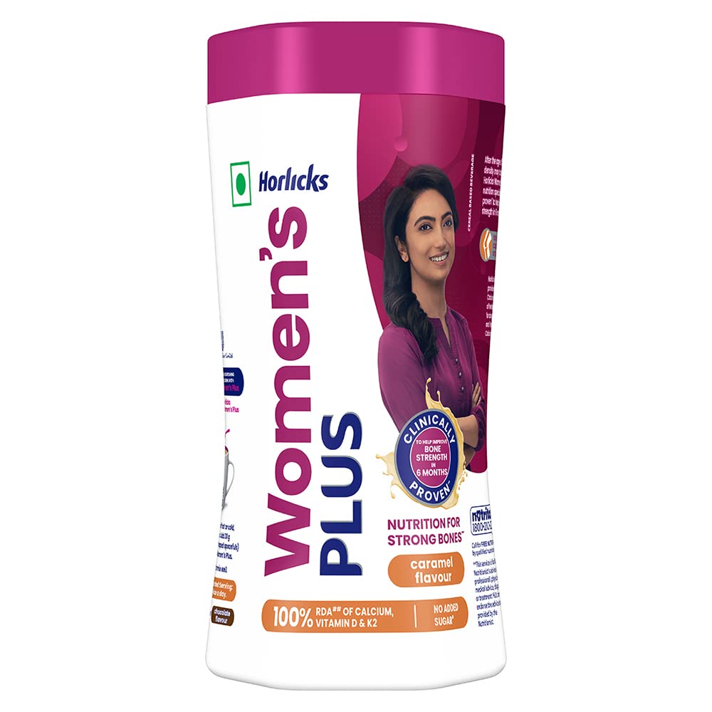 Women’s Plus Horlicks Caramel Flavor - Pet Jar 400 gm image 1