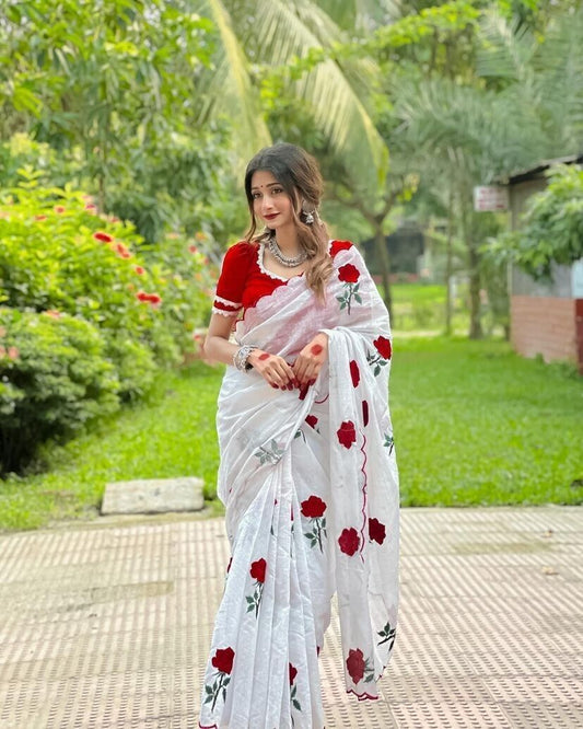 Pure Soft Chanderi Cotton Saree With Blouse image 1
