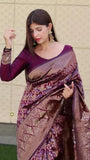Banarasi Soft Silk Saree With Blouse image 1