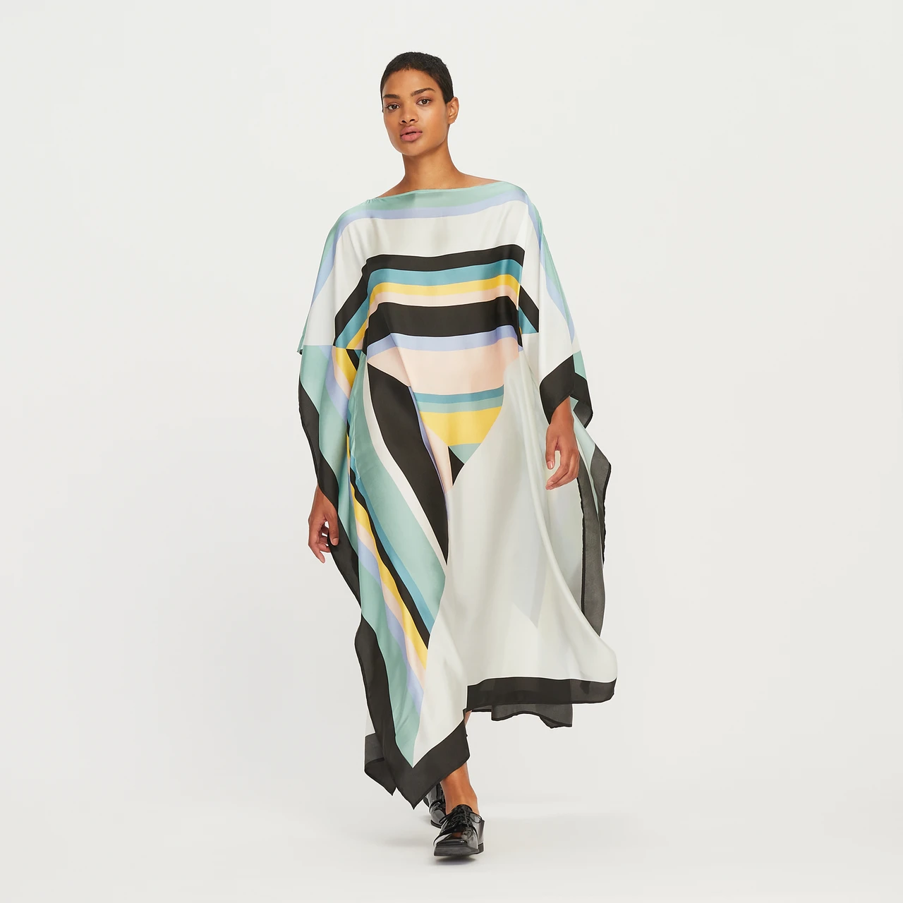 Soft Silk Crepe Kaftan, Beach Wear Caftan image 1