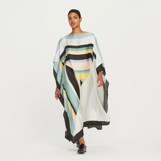 Soft Silk Crepe Kaftan, Beach Wear Caftan image 1