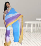 Pure Soft Georgette Silk With Multi Color Ready To Wear Saree image 1