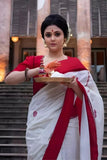 Soft Lichi Silk Saree With Blouse image 1
