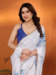 Chinon Chiffon Saree With Blouse image 1
