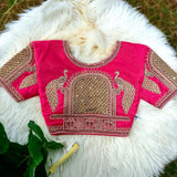 Silk Embroidery Work Blouse image 3