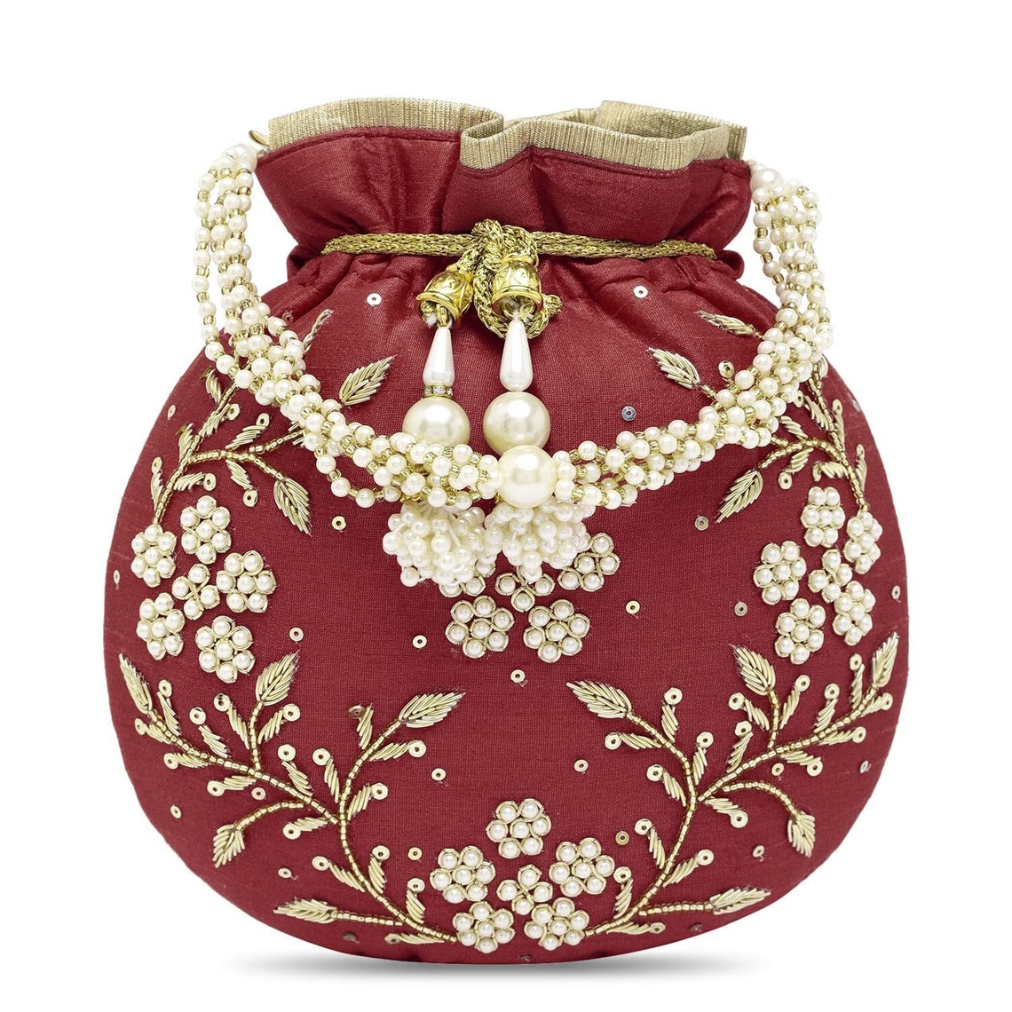Maroon Potli Bags Valentines gift for her image 1