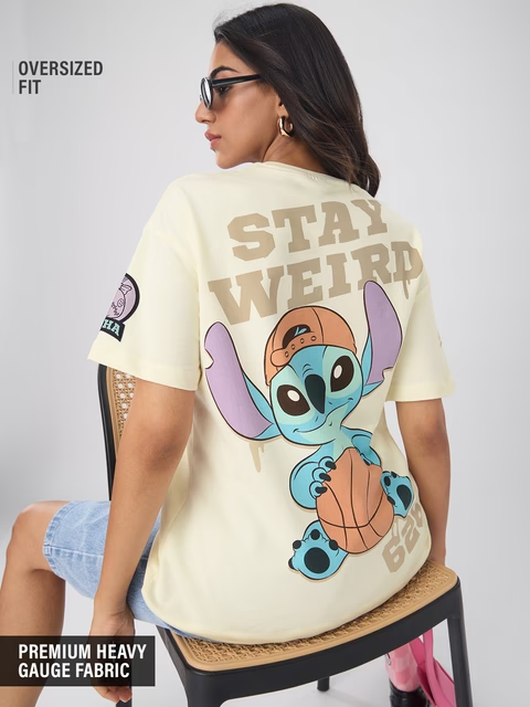 Lilo & Stitch Weird Women Oversized T-Shirts image 2