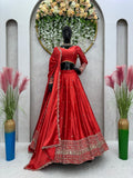 Malai Satin Silk With 3MM Sequence Work Lehenga Choli With Dupatta image 1