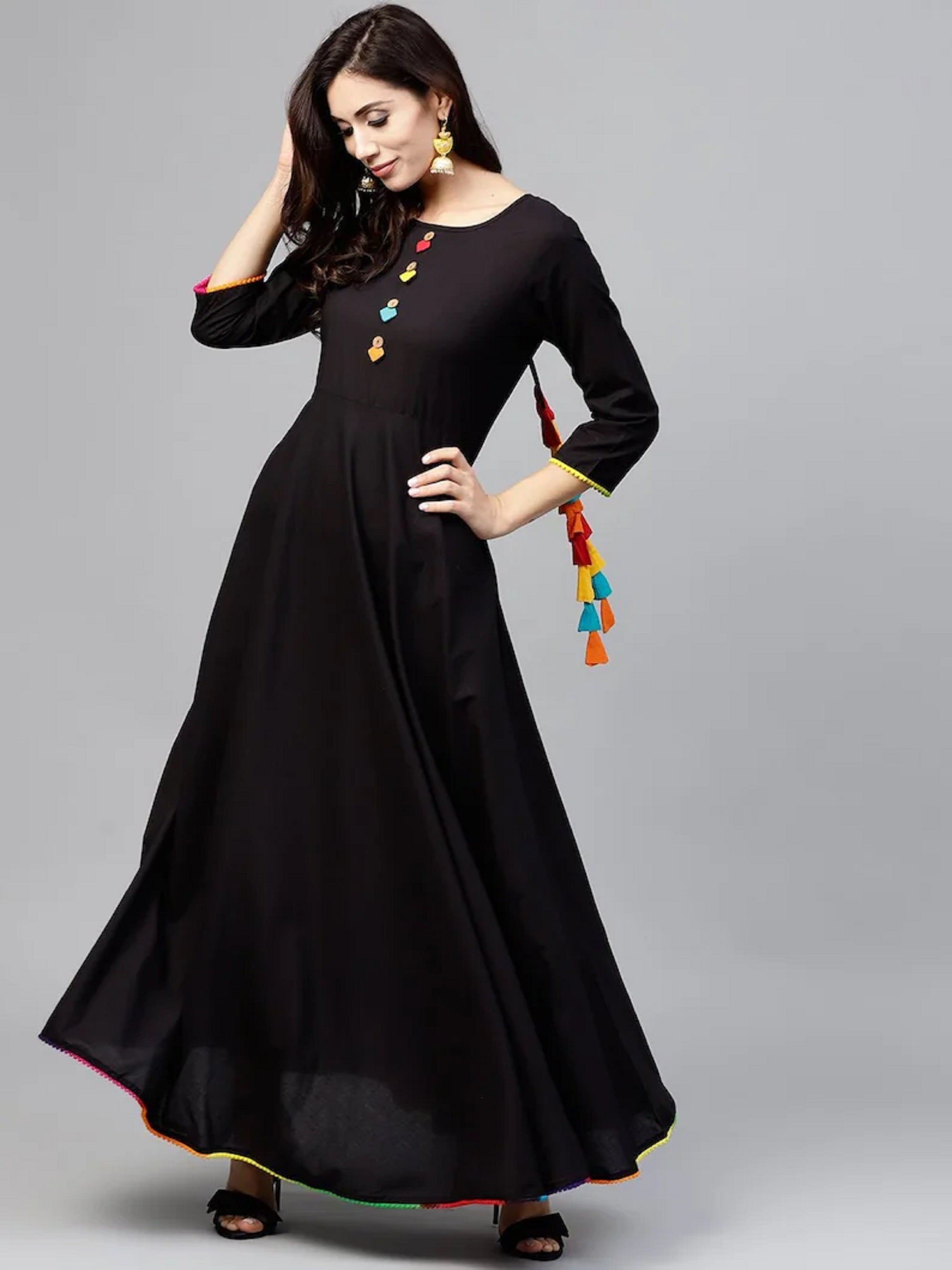 Women's 14 Kg Heavy Rayon A-Line Anarkali Kurti For Women's 13-SV9 image 1