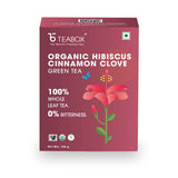Teabox Organic Hibiscus Cinnamon Clove Green Tea Loose Leaves - 100 gm image 1