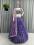 Faux Georgette  With 9 MM Sequence Work Lehenga choli With Dupatta image 1