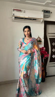 Pure Soft Georgette Wedding Ready To Wear Saree & Blouse image 1