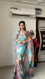 Pure Soft Georgette Wedding Ready To Wear Saree & Blouse image 1