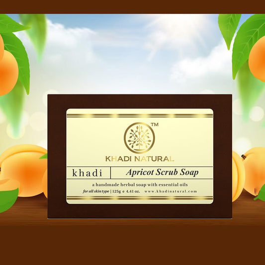 Khadi Natural Apricot Scrub Soap image 1
