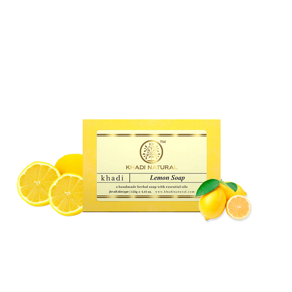 Khadi Natural Lemon Soap 125gm image 1