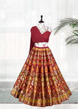 Banarasi Silk & Zari Weaving Work Lehenga Blouse image 1