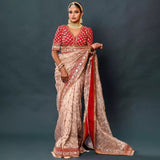 Heavy Organza Silk Party Wear Saree & Blouse image 1