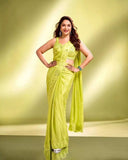 Heavy Soft Georgette Embroidery Work Saree Blouse With Belt image 1