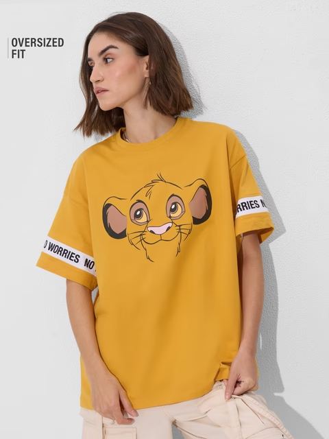 The Lion King Super Simba Women Oversized T-Shirts image 1