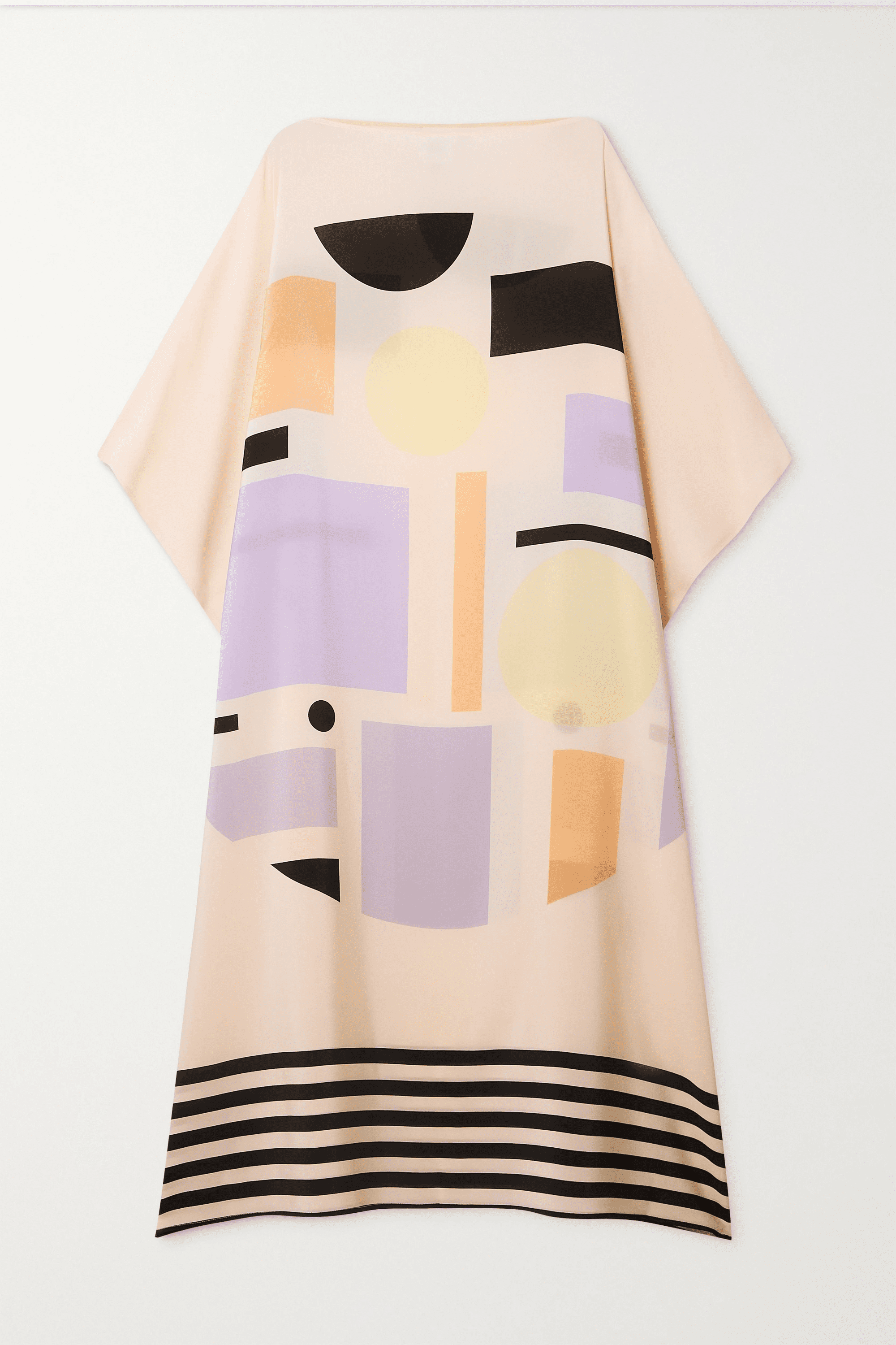 Cream Caftan For Women's, Soft Silk Crepe Kaftan image 3
