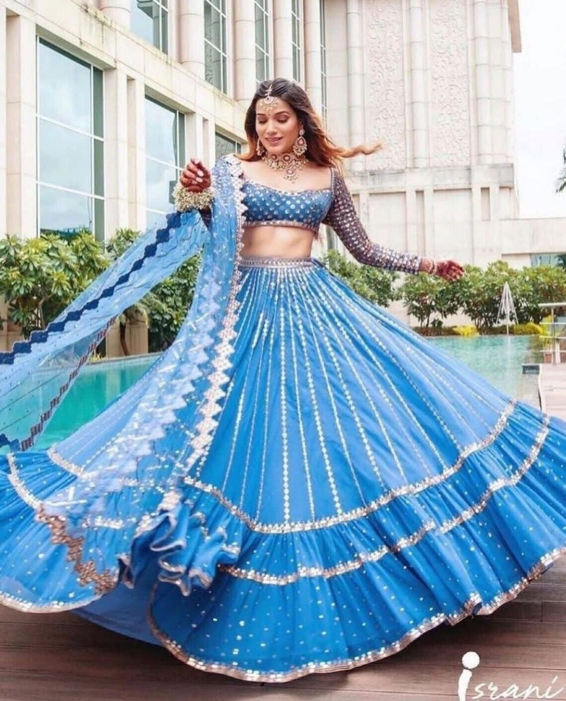 Faux Georgette 3 MM Sequence With Zari Embroidery Work Lehenga Choli With Dupatt image 1
