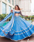Faux Georgette 3 MM Sequence With Zari Embroidery Work Lehenga Choli With Dupatt image 1