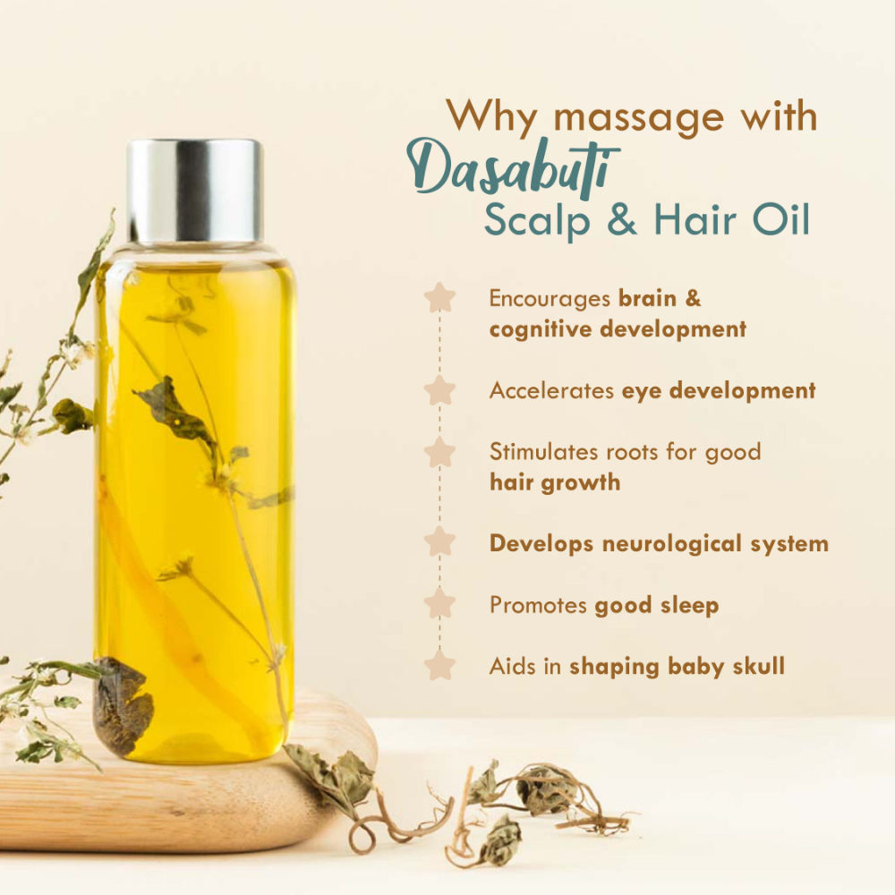 Nat Habit Summer Baby Scalp & Hair Oil Brahmi Matsyakshi DASABUTI - 110 ml image 2
