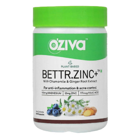 OZiva Plant Based Bettr.Zinc+ With Chamomile & Ginger Root Extract image 1