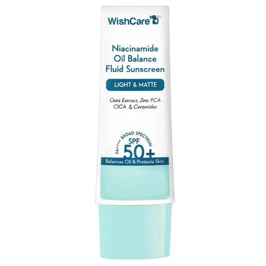 Wishcare 5% Niacinamide Oil Balance Fluid Sunscreen | SPF50 -50 gm image 1