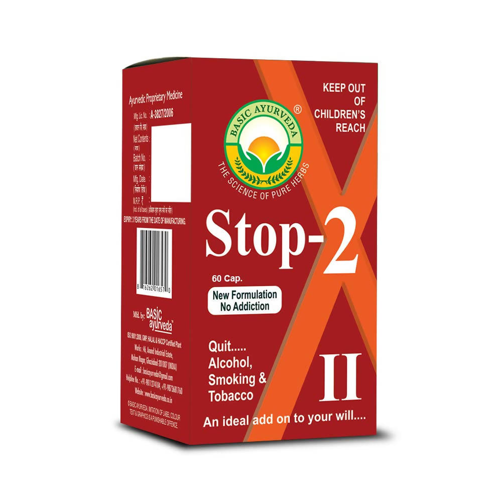 Basic Ayurveda Stop-2 Capsules - 60 Capsules image 2