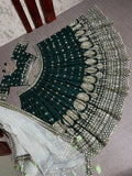 Women's Faux Georgette Wine Bridal Lehenga Choli With Dupatta LG image 2