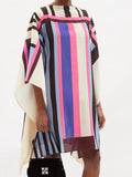 Boat Neck Stripe Print Mini Kaftan Dress J5649 image 3
