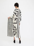 Modern Wear French Moss White & Black Kaftan Dress J5689 image 2