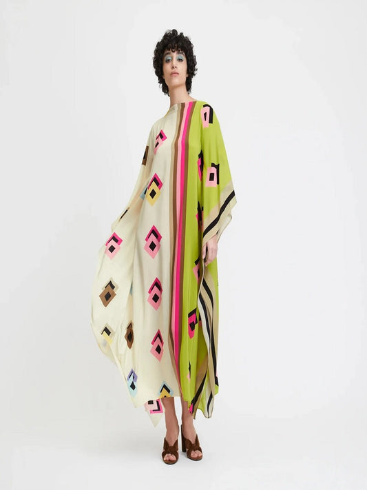 Women's French Moss Digital Printed Casual Wear Kaftans J5691 image 1