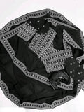 Black Georgette Embroidery Work Saree image 2