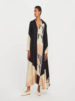 Women Printed Long Sleeves French Crepe Kaftan Kurti Top J5711 image 1