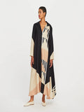 Women Printed Long Sleeves French Crepe Kaftan Kurti Top J5711 image 1