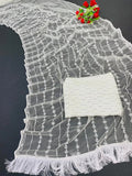 White Color Mono Net  Saree With Sequence Work Blouse image 2