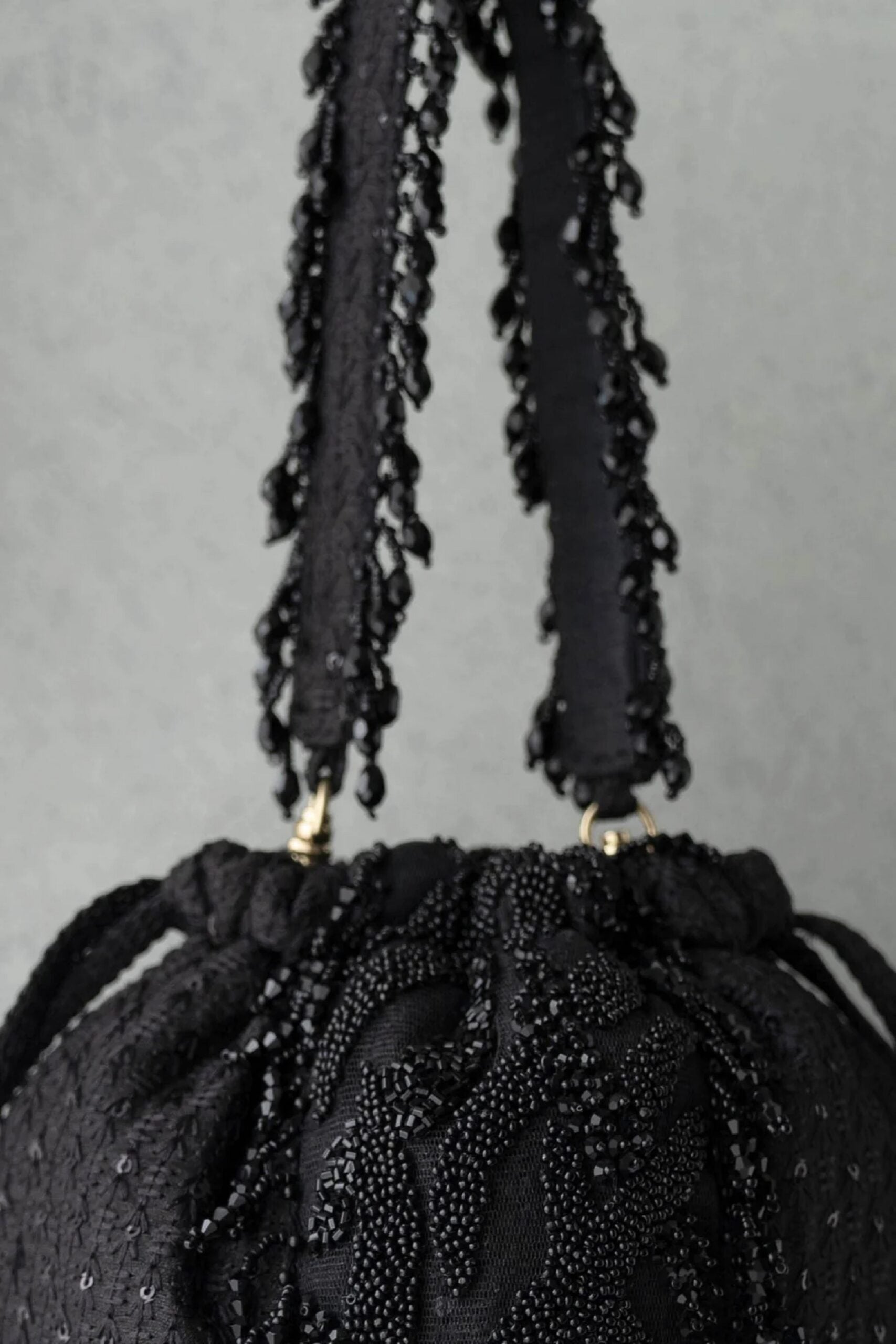 Black Indian Handmade Women's Embroidered Clutch Purse, Potli Bag Pouch image 7