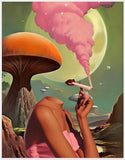 70s Vintage Surreal Wall Art Egoless Trendy Abstract Aesthetic Retro Mushroom Moon Woman Poster Prints for Living Room Bedroom Bathroom 12x16in Unframed Paperback bookcover – AVRBOOKS